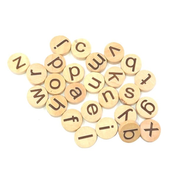 78 Pcs Wood Crafts Kids Kids Learning Toy Wood Crafts Decoration Alphabet Piece Carousel 3