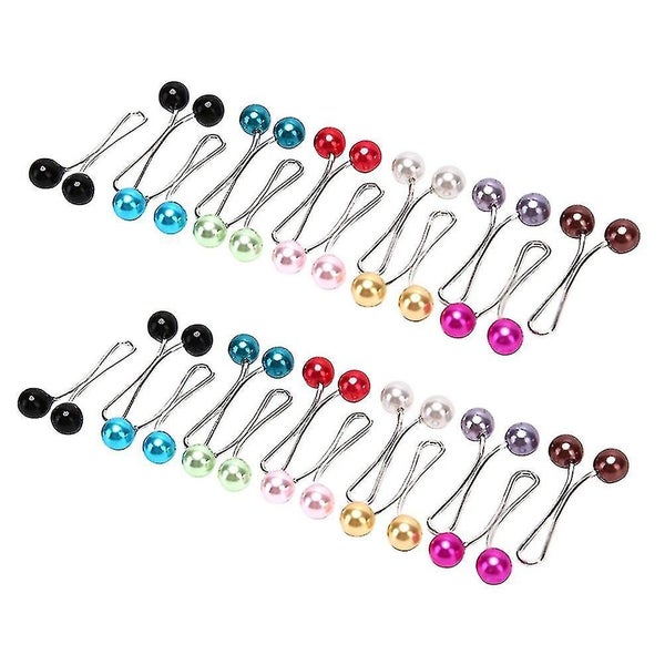 24pcs U shaped Pearl Scarf Brooch Pin Headscarf Muslim Hijab Fixed Pin Clips Carousel 1