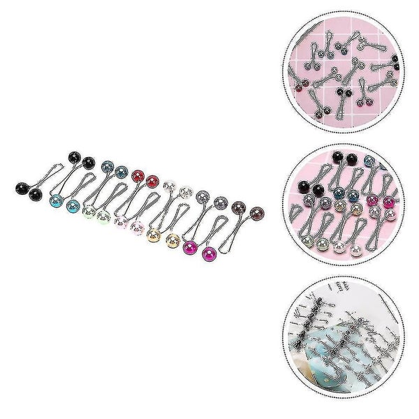 24pcs U shaped Pearl Scarf Brooch Pin Headscarf Muslim Hijab Fixed Pin Clips Carousel 2