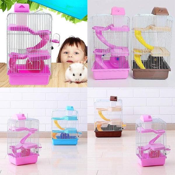 Luxury Three Layer Hamster Cage Pet House Portable Small Pets House Chinchilla Carousel 2