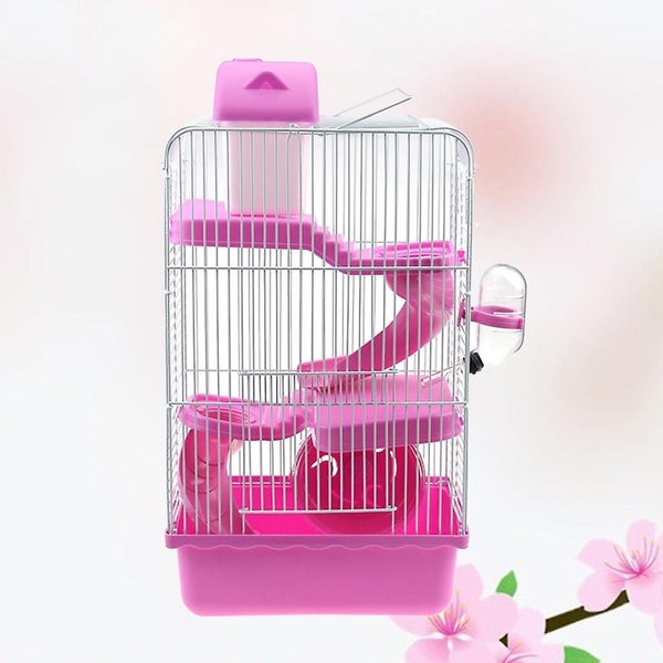 Luxury Three Layer Hamster Cage Pet House Portable Small Pets House Chinchilla Carousel 4