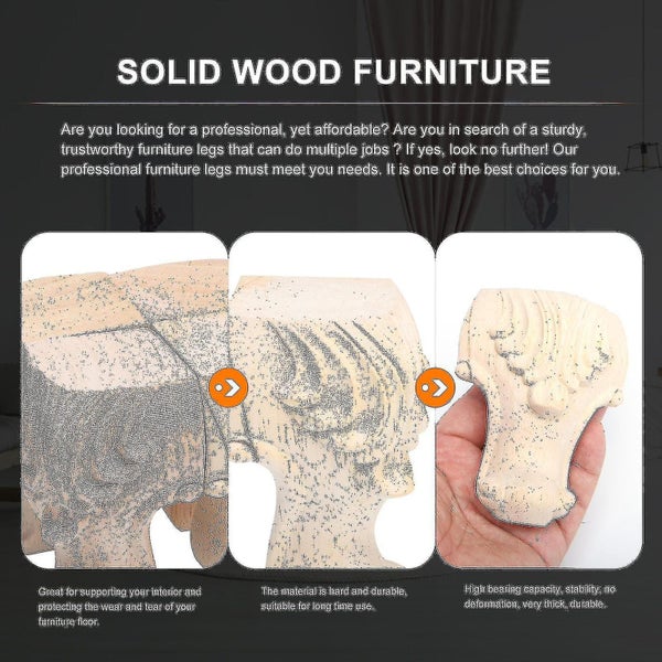 4 Pcs Coffee Table Legs Replacement Sofa Feet Wood Wardrobe Feet Wooden Sofa Fe Carousel 2