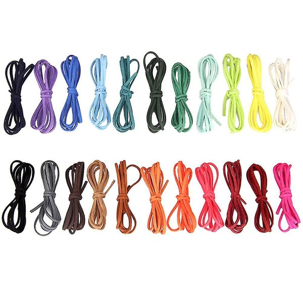 30 Pcs Braid Jewelry Leather Necklace Rope Suede Cord Leather Jewelry Making Co Carousel 1