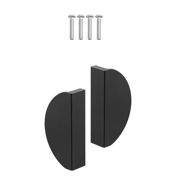 2 Pcs Black Cabinet Knobs Wardrobe Knob Semicircle Cabinet Pulls Circle Cupboar Carousel 3