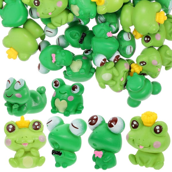 36pcs Cute Frog Miniature Figurines Mini Garden Frog Aquariums Ornaments Diy An Carousel 1