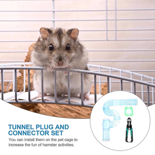 1 Set Hamster Tubes Connector Hamster Cage External Pipe Diy Connection Tunnel Carousel 2