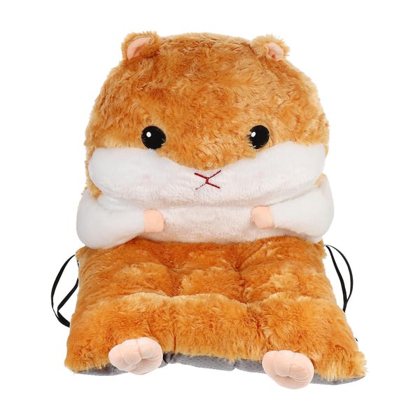 1pc Hamster Back Cushion One piece Detachable Seat Cushion Winter Warm Plush Cu Carousel 1