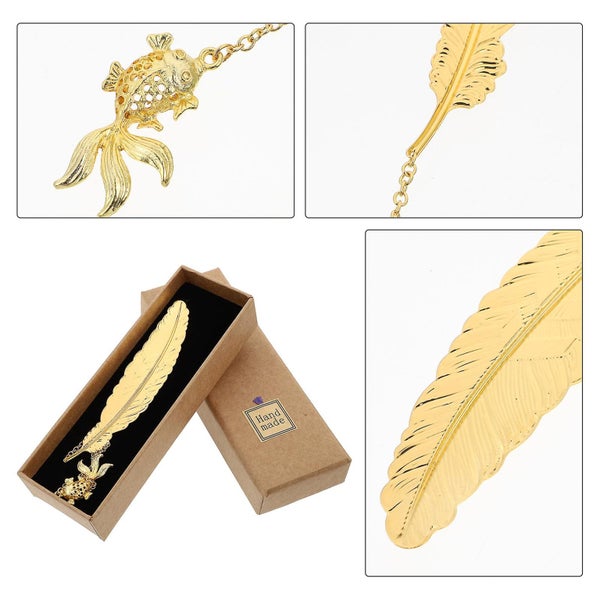 1 Set Metal Bookmark Style Bookmark Unique Textbook Decorative Bookmark Carousel 3