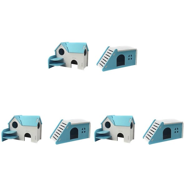 6 Pcs Pvc Bed House Cage Dual Layer Villa Toy For Pet Rat Mouse Dwarf Hamster Carousel 1
