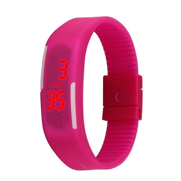 Led Touch Screen Silicone Band Watch Bracelet Wrist Watches For Students Kids Carousel 1