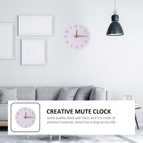 1pc Modern Style Wall Clock Mute Hanging Clock Frameless Clock Carousel 2