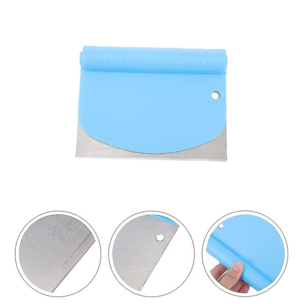 2 Pcs Blue Outfit Cooking Bench Scraper Kitchen Scraper Pastry Cake Bench Scrap Carousel 3