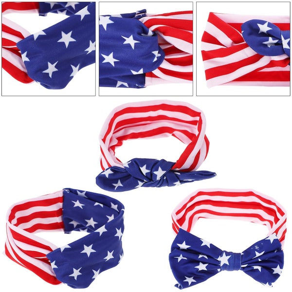 3 Pcs Baby Girl Hair Accessories Baby Headband Baby American Headwear National Carousel 2