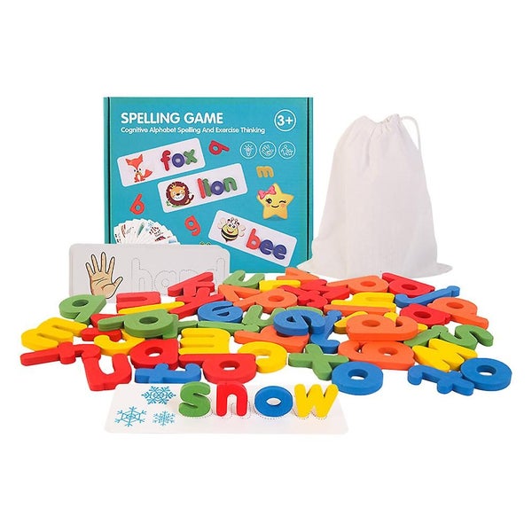 1 Set English Word Spelling Games Learning Toys Alphabet Flash Cards Toy Kit Carousel 1