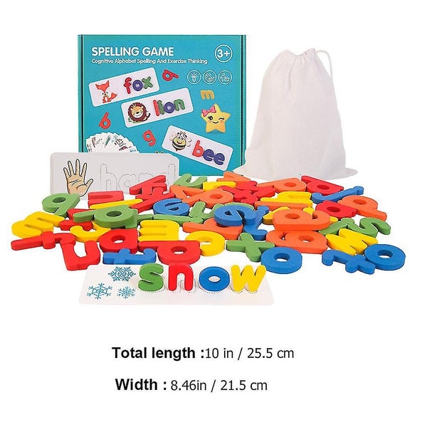 1 Set English Word Spelling Games Learning Toys Alphabet Flash Cards Toy Kit Carousel 3
