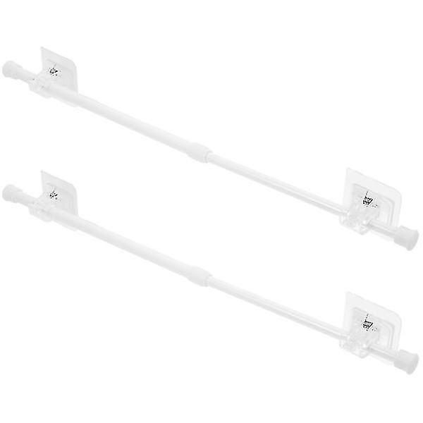 2 Sets Curtain Telescoping Rod Bathroom Curtain Rod Clamp Hook Support Frame Carousel 1
