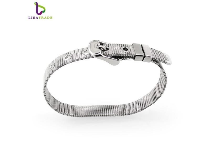 8mm/10mm Stainless Steel Wristband Bracelet For Slide Letters Charms Carousel 1