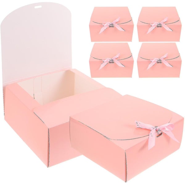6pcs Cake Packing Boxes Bowknot Cake Boxes Decorative Dessert Boxes Cake Gift B Carousel 1