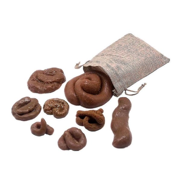 8pcs Simulation Poop Toys Disgusting Prank Props Fake Poop Toys Tricky Toys Carousel 2