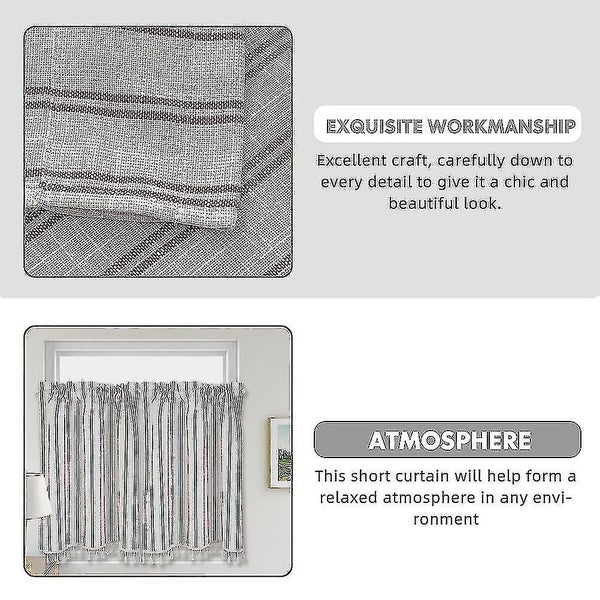 Vintage Curtains Burlap Curtain Shade Short Blackout Curtains Linen Window Curt Carousel 2