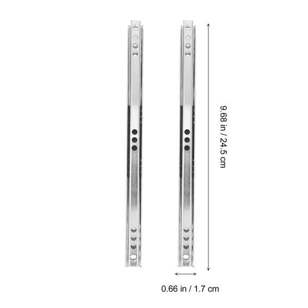 2 Pcs Miniature Furniture Cabinet Drawer Slides Furniture Slide Soft Close Draw Carousel 3