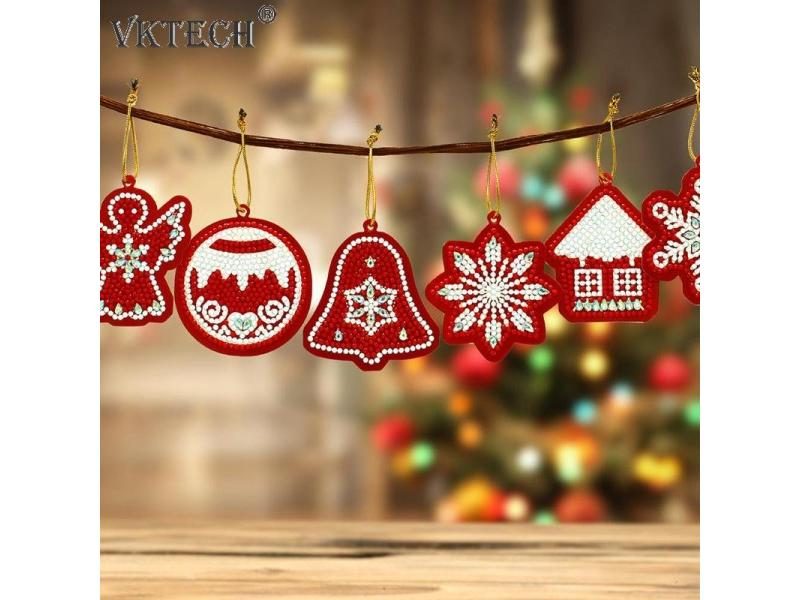 10pcs DIY Diamond Painting Christmas Tree Pendant Full Drills Special Shape Carousel 1