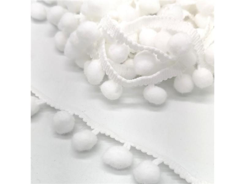 2 Yards Pom Pom Lace Trim Ball Ribbon MINI Pearl Pompom Fringe Ribbon Sewing Carousel 1