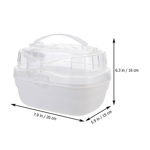 Small Pet Carrying Case Outdoor Hamster Carry Cage Portable Chinchilla House Carousel 5