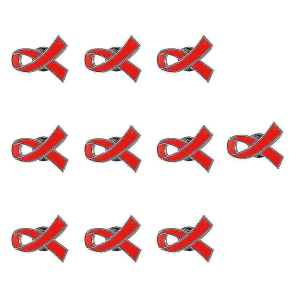 10pcs Red Ribbon Brooches Charming Unique Iron Elegant Exquisite Breastpins Bad Carousel 3