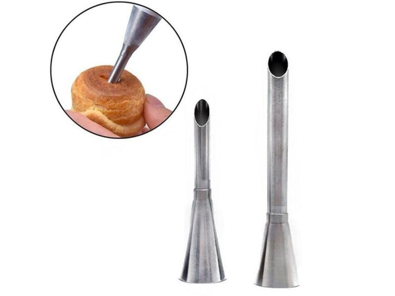 2pcs Puff Nozzle Tip Confectionery Stainless Steel Cake Cupcake Injection Tool Carousel 1