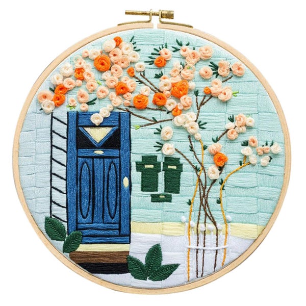 1 Set Embroidery Kit For Beginners Diy Craft Embroidery Stitches Sewing Carousel 1