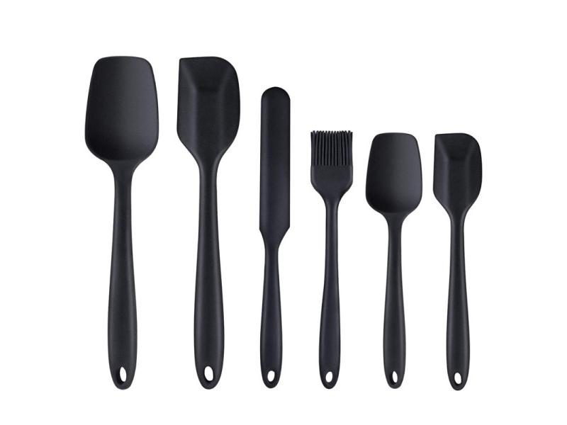 LMETJMA 6 Piece Silicone Spatula Set Non-Stick Heat-Resistant Spatulas Turner Carousel 2