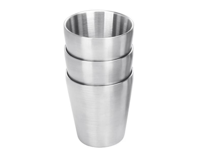 3pcs Stainless Steel304 Outdoor Hiking Camping Metal Cups Coffee Travel Cup Carousel 1