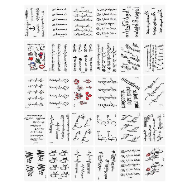 2 Sets Sticker Letters Temporary Tattoos Temporary Tattoos Sticker62963562391809112