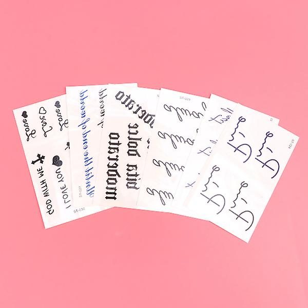 2 Sets Sticker Letters Temporary Tattoos Temporary Tattoos Sticker62963562391809113