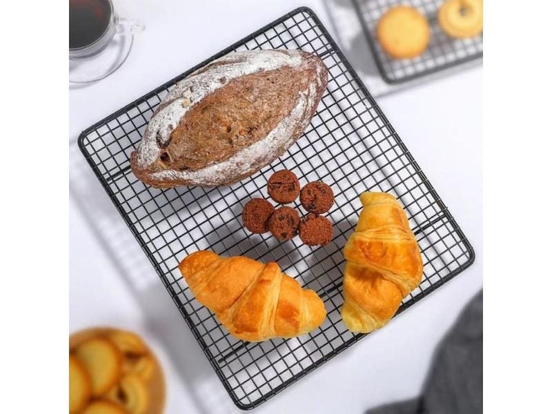 Wire Grid Cooling Tray Cake Food Rack Kitchen Stainless Steel Baking Pizza Carousel 2