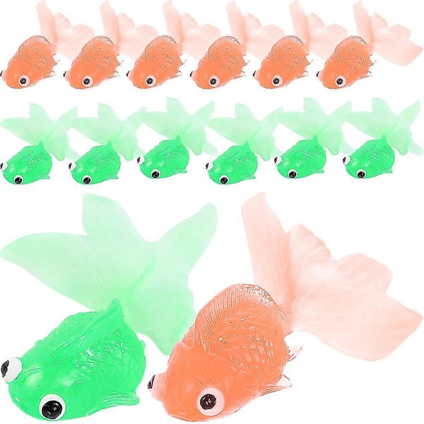 20pcs Fake Fish Realistic Floating Fake Goldfish Fish Tank Aquarium Decoration Carousel 1