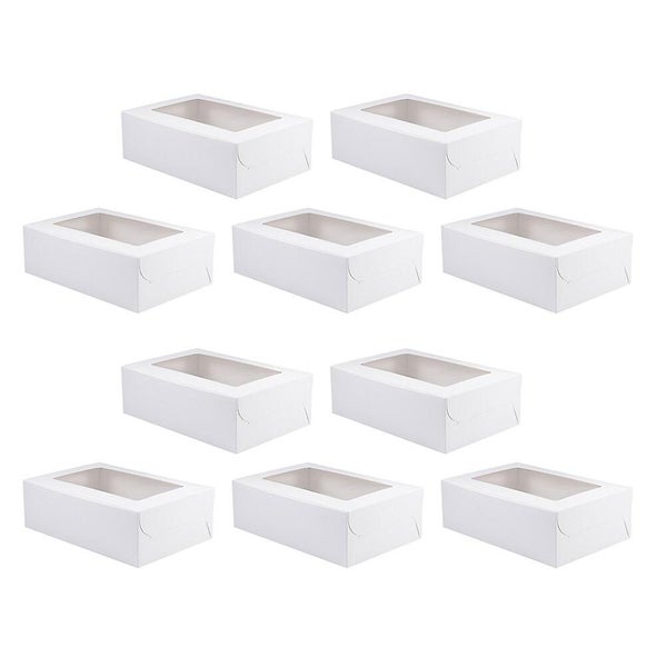1 Set 10pcs Muffin Cake Boxes Paper Cake Containers Dessert Boxes Six grid Stor Carousel 1