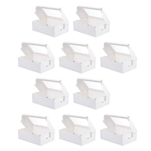 1 Set 10pcs Muffin Cake Boxes Paper Cake Containers Dessert Boxes Six grid Stor Carousel 2