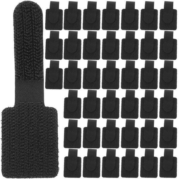 40pcs Cable Organizer Hook And Loop Cable Management Strap Adhesive Cable Tie Carousel 1
