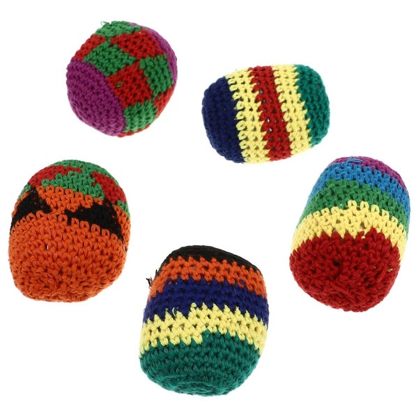 5 Pcs Kids Educational Toys Hacky Footbag Children Kick Balls Woven Kickball Sm Carousel 2