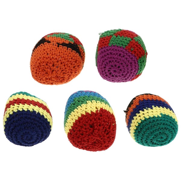 5 Pcs Kids Educational Toys Hacky Footbag Children Kick Balls Woven Kickball Sm Carousel 3