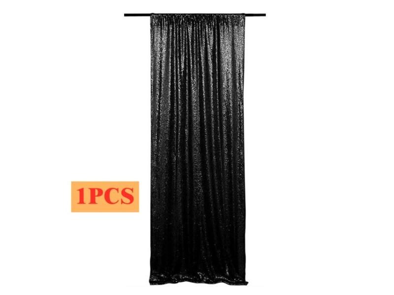 Gold Silvery Sequin Backdrop Curtains 2FTx8FT For Party Wedding Decor Carousel 1