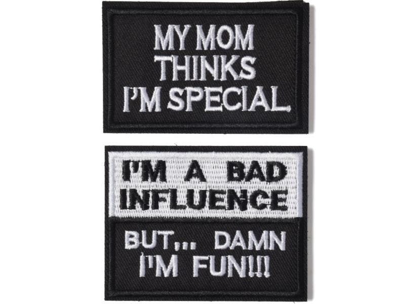 Set Of 2 3D Embroidered Tactical Patches For DIY Uniforms Bags Carousel 1