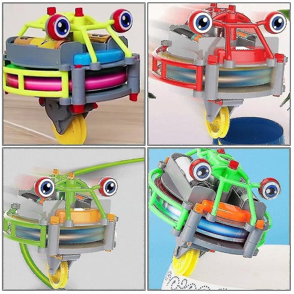 1pc Tumbler Unicycle Robot Toy Wire Walking Assembly Gyro Toy no Battery Carousel 2