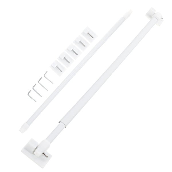 2 Pcs Retractable Clothes Rack Adjustable Tension Rod Small Curtain Rods Closet Carousel 1