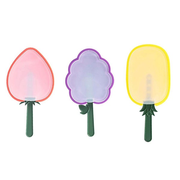 3pcs Fruit Shape Ice Molds Diy Popsicle Molds With Lid For Home assorted Color Carousel 1