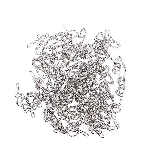 100 Pack Metal Curtain Hooks Curtain Accessories Metal Curtain Header Tape Drap Carousel 1