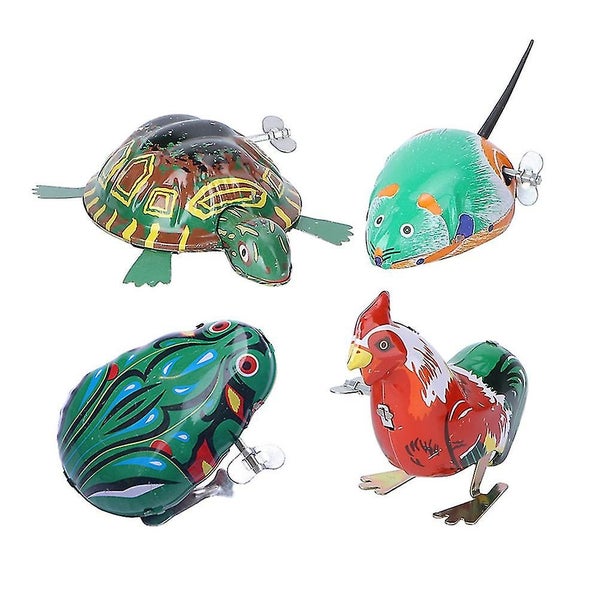 4 Pcs Shower Bath Toy Party Favors Toy Vintage Tin Toys Chick Wind Toys Walkin Carousel 1
