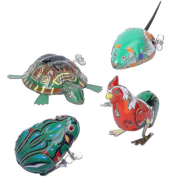 4 Pcs Shower Bath Toy Party Favors Toy Vintage Tin Toys Chick Wind Toys Walkin Carousel 2